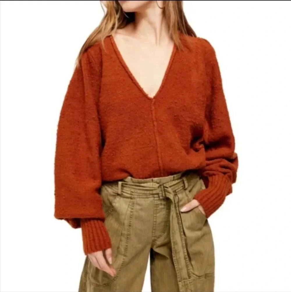 NWT Free People Reverie V-neck Sweater XS